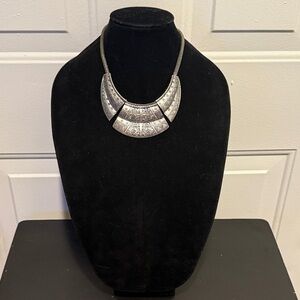Vintage Jewelry Silver Tone Necklace Party Wedding Evening Costume Egyptian